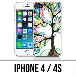 IPhone 4 / 4S Fall - mehrfarbiger Baum