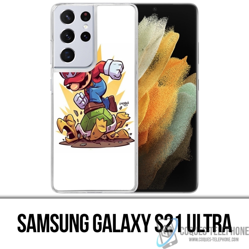 Custodia per Samsung Galaxy S21 Ultra - Super Mario Cartoon Turtle