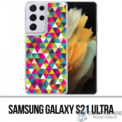 Samsung Galaxy S21 Ultra Case - Multicolor Triangle