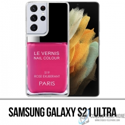 Custodia per Samsung Galaxy S21 Ultra - Vernice rosa Parigi