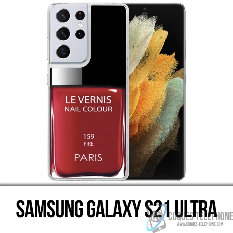 Samsung Galaxy S21 Ultra Case - Paris Red Varnish