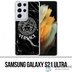 Coque Samsung Galaxy S21 Ultra - Versace Marbre Noir