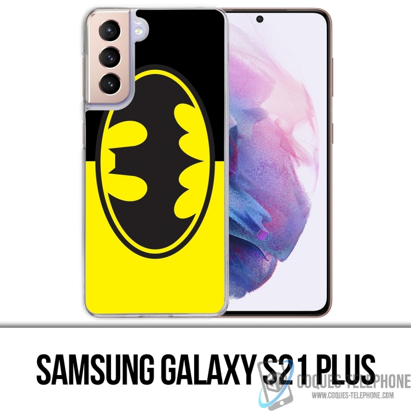 Funda Samsung Galaxy S21 Plus - Batman Logo Classic Amarillo Negro