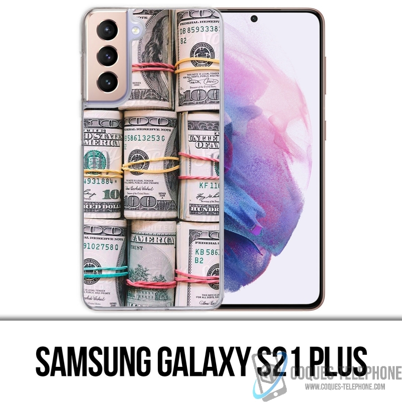 Funda Samsung Galaxy S21 Plus - Billetes de dólares enrollados