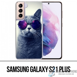 Samsung Galaxy S21 Plus Case - Cat Galaxy Brille