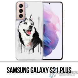 Funda Samsung Galaxy S21 Plus - Perro Husky Splash