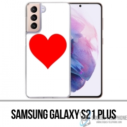 Coque Samsung Galaxy S21 Plus - Coeur Rouge