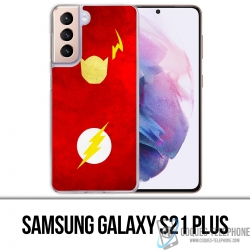 Coque Samsung Galaxy S21 Plus - Dc Comics Flash Art Design