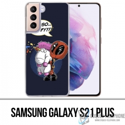 Custodia per Samsung Galaxy S21 Plus - Deadpool Fluffy Unicorn
