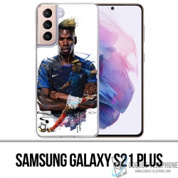 Samsung Galaxy S21 Plus Case - Fußball Frankreich Pogba Zeichnung