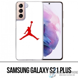 Coque Samsung Galaxy S21 Plus - Jordan Basketball Logo Blanc