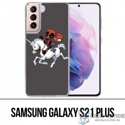 Coque Samsung Galaxy S21 Plus - Licorne Deadpool Spiderman