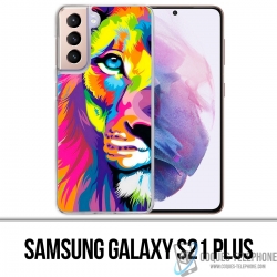 Coque Samsung Galaxy S21 Plus - Lion Multicolore