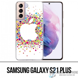 Coque Samsung Galaxy S21 Plus - Logo Apple Multicolore