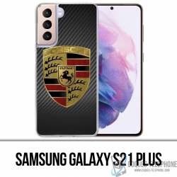 Samsung Galaxy S21 Plus Case - Porsche Logo Carbon