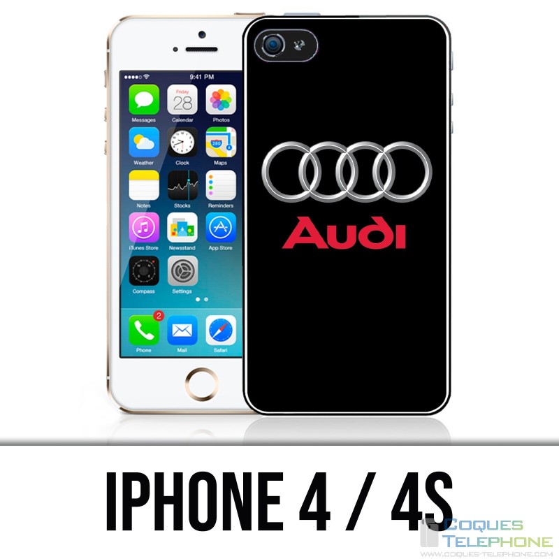 Coque iPhone 4 / 4S - Audi Logo Métal