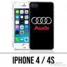 Coque iPhone 4 / 4S - Audi Logo Métal
