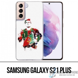 Samsung Galaxy S21 Plus Case - Ronaldo Football Splash