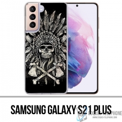 Funda para Samsung Galaxy S21 Plus - Plumas de cabeza de calavera