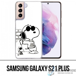 Custodia per Samsung Galaxy S21 Plus - Snoopy Nero Bianco