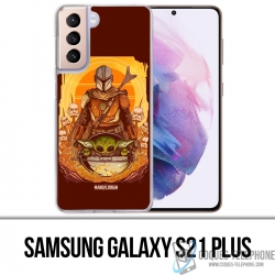 Samsung Galaxy S21 Plus Case - Star Wars Mandalorian Yoda Fanart