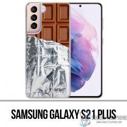 Coque Samsung Galaxy S21 Plus - Tablette Chocolat Alu