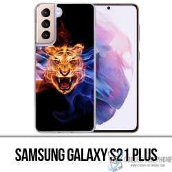 Coque Samsung Galaxy S21 Plus - Tigre Flammes