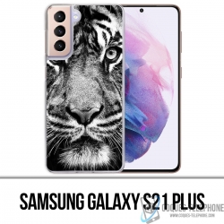 Coque Samsung Galaxy S21 Plus - Tigre Noir Et Blanc