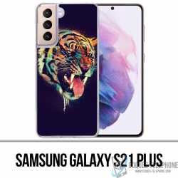 Coque Samsung Galaxy S21 Plus - Tigre Peinture