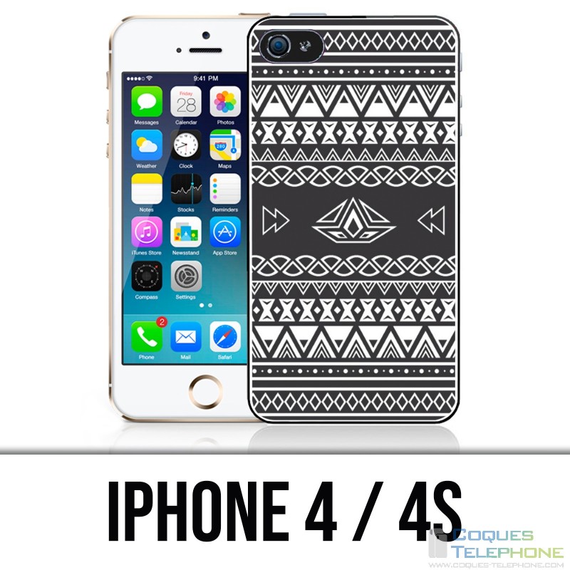 Coque iPhone 4 / 4S - Azteque Gris