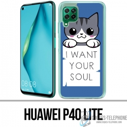 Custodia per Huawei P40 Lite - Gatto, voglio la tua anima
