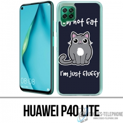 Huawei P40 Lite Case - Chat Not Fat Just Fluffy