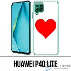 Funda Huawei P40 Lite - Corazón rojo