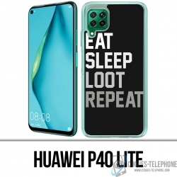 Funda Huawei P40 Lite - Repetir el botín Eat Sleep