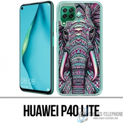 Huawei P40 Lite Case - Colorful Aztec Elephant