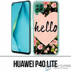 Funda para Huawei P40 Lite - Hola corazón rosa