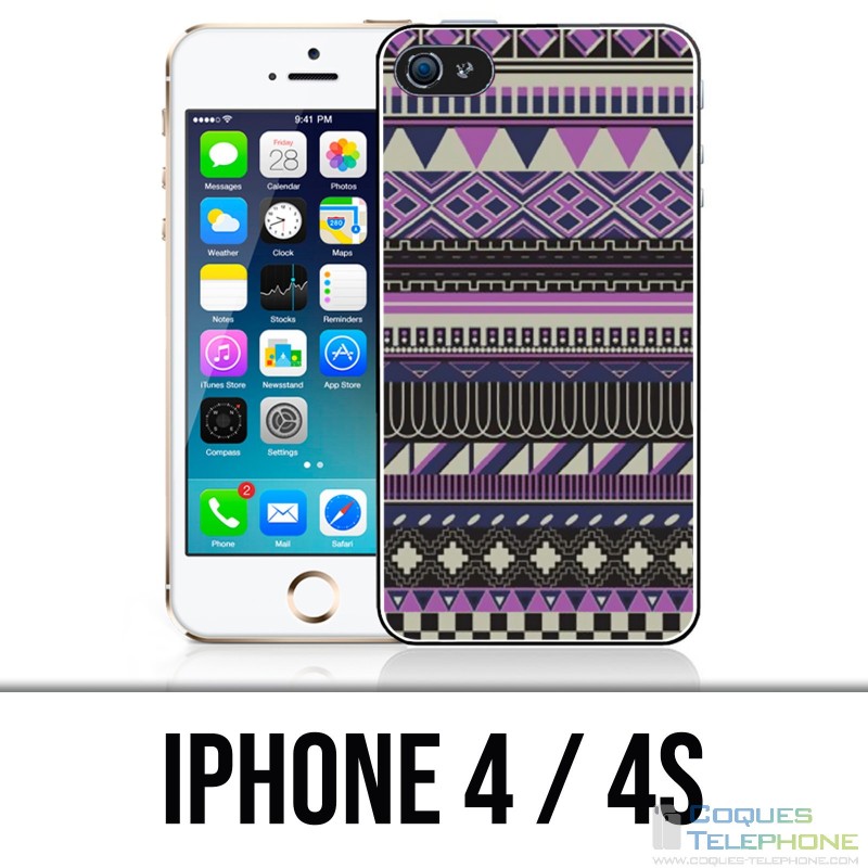 Coque iPhone 4 / 4S - Azteque Violet
