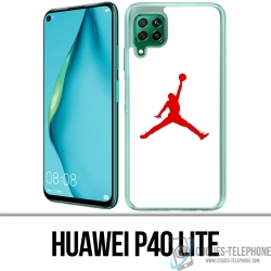Funda para Huawei P40 Lite - Jordan Basketball Logo Blanco