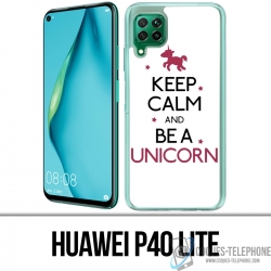 Funda Huawei P40 Lite - Mantén la calma Unicornio Unicornio