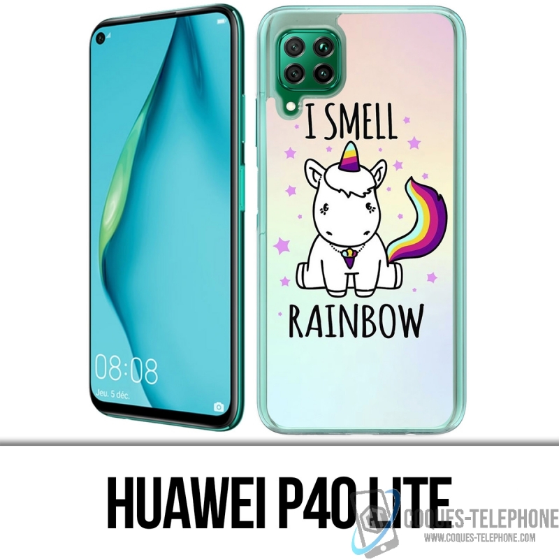 Funda para Huawei P40 Lite - Unicornio, huelo a arco iris
