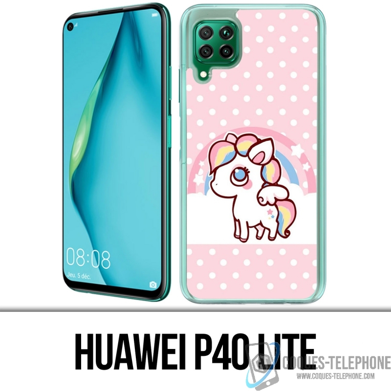 Huawei P40 Lite Case - Kawaii Unicorn