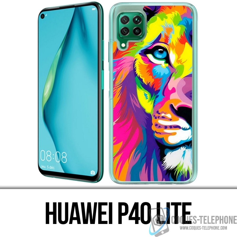 Huawei P40 Lite Case - Multicolor Lion