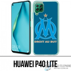 Funda Huawei P40 Lite - Logotipo Om Marseille con gran fondo azul