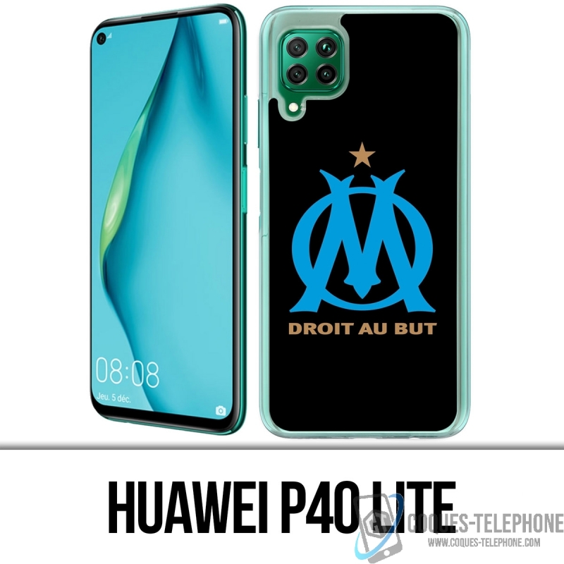 Coque Huawei P40 Lite - Logo Om Marseille Noir