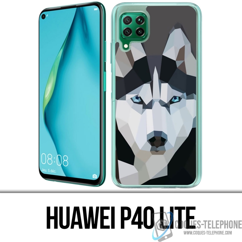 Coque Huawei P40 Lite - Loup Husky Origami