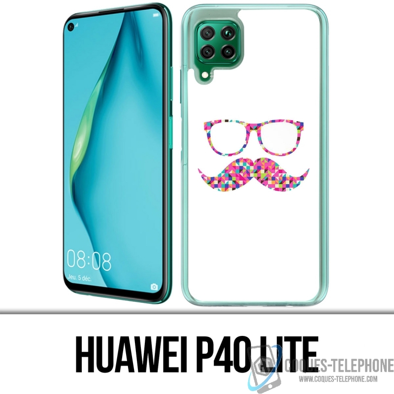 Huawei P40 Lite Case - Schnurrbartbrille
