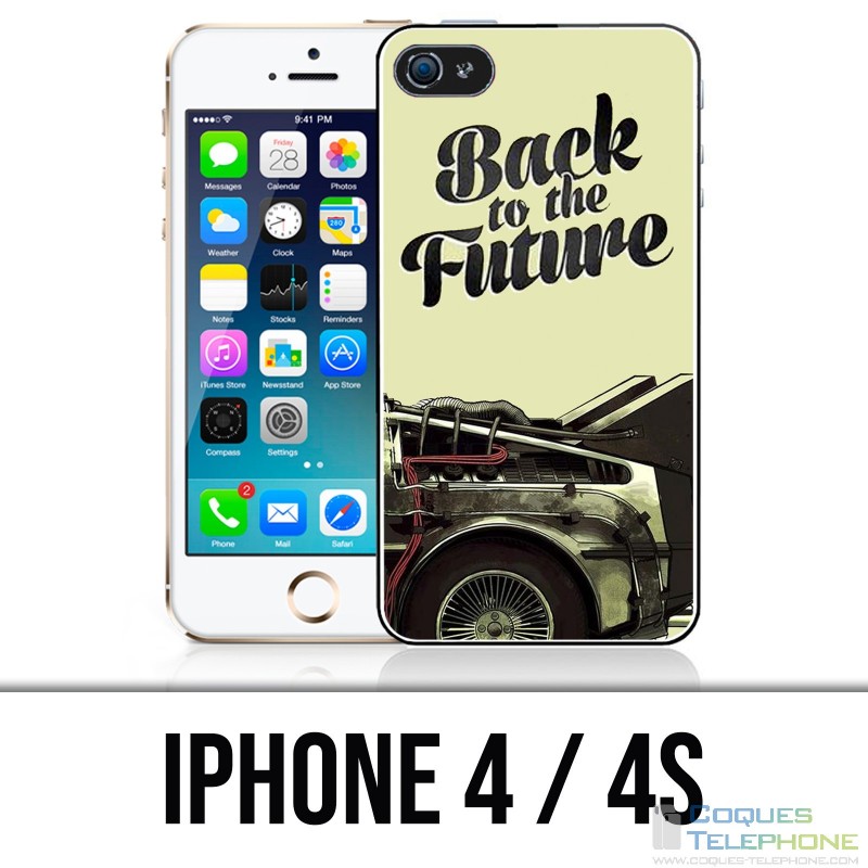 Coque iPhone 4 / 4S - Back To The Future Delorean