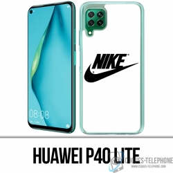 Custodia per Huawei P40 Lite - Logo Nike bianco
