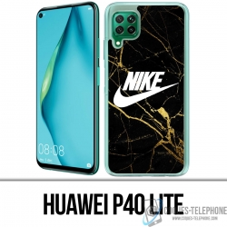 Huawei P40 Lite Case - Nike Logo Gold Marble