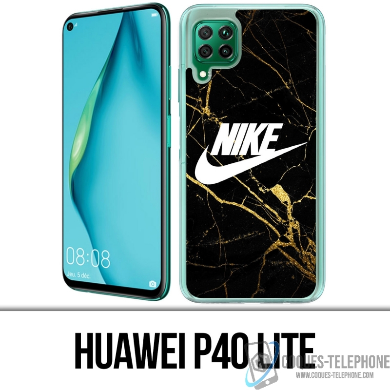 Funda para Huawei P40 Lite - Nike Logo Gold Marble